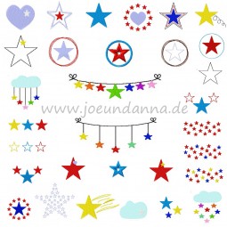 Stickdatei Sternen-Set - 50 Dateien DOWNLOAD