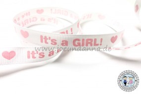 Ripsband -It´s a Girl- Geburt - 12mm