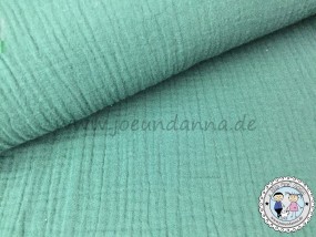 Musselin Smoky Mint Double Gauze Baumwolle