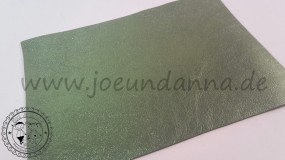 Lederzuschnitt Glitzer Grün EXTREM Metallic