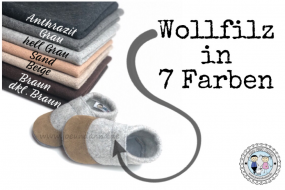 Wollfilz - Filz 2mm meliert versch. Farben und Größen