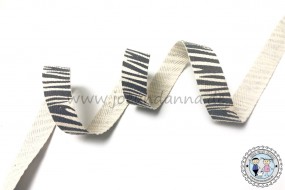 Baumwollband Zebra - Look 15mm